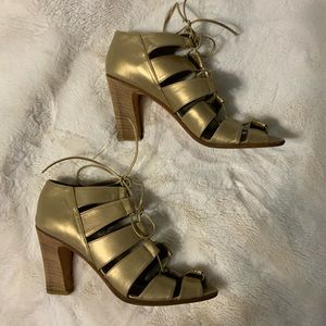 Via Spiga gold shoes